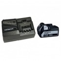 PACK HITACHI 18V  BATTERIE BSL1850 5Ah Li-ion + CHARGEUR UC18YFSL
