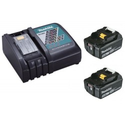 Chargeur rapide Makita DC18RC + 2 batteries 18v BL1850B 5Ah Li-ion LXT