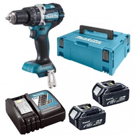 MAKITA DHP484 (2 x 5Ah) perceuse visseuse brushless 18v Li-ion