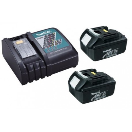 Chargeur rapide Makita DC18RC + 2 batteries 18v BL1830 3Ah Li-ion LXT