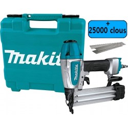 MAKITA AF506 CLOUEUR DE FINITION + 25000 clous 15/20/30/38/50mm 18GA