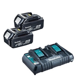 Makita DC18RD + 2 x BL1860B 6Ah chargeur et batteries compatibles 18v ou 36v Li-ion LXT