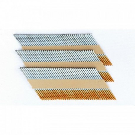 6000 CLOUS EN BANDE 34° SANS GAZ 2.8 x 50 Crantés Acier brut 