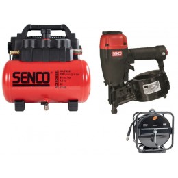 Lot Compresseur senco AC19306BL + Cloueur SENCO S65CNP + enrouleur tjep 30 mètres