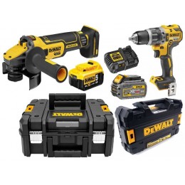 DEWALT Meuleuse DCG409T1 125 mm (1x6Ah) + DEWALT DCD796 (1x5Ah) perceuse visseuse