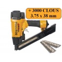 BOSTITCH MCN150 CLOUEUR D'ANCRAGE PNEUMATIQUE + 3000 clous 3.75x38mm pour connecteurs métalliques