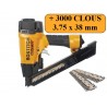 BOSTITCH MCN150 CLOUEUR D'ANCRAGE PNEUMATIQUE + 3000 clous 3.75x38mm pour connecteurs métalliques