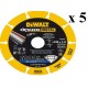 Lot de 5 disques Dewalt DT40252 métal 125mm