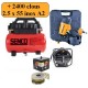 Lot Compresseur SENCO AC19306BL + Enrouleur TJEP 30mètres + Cloueur BOSTITCH N66C-2-E + 2400 clous 2.5 x 55 inox A2