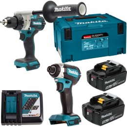 MAKITA DLX2432TJ visseuse à choc + perceuse (2 x 5Ah) 18v LXT brushless