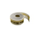1050 CLOUS ROULEAUX PLATS 15/16° 2.5 x 55 crantés Inox A2 Bombée liaison pvc,6 rouleaux