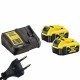 2 BATTERIES 18v DEWALT DCB184 5Ah + CHARGEUR DCB115 reconditionnés