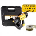 BOSTITCH N66C-2-E CLOUEUR PNEUMATIQUE 32/64mm 15° rouleaux métal/pvc