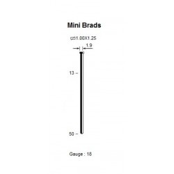 5000 CLOUS BOSTITCH 15 mm mini-brads 18GA cloueur Makita/Senco/Dewalt...