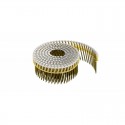 3900 POINTES CLOUS ROULEAUX PLATS 15/16° 2.5 x 65 Annelées Inox A2 Bombée