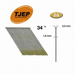 4000 clous de finition 1.8 x 25 mm galva DA 15GA (tête D) Brads sans gaz TJEP