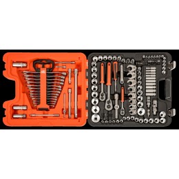 BAHCO S138 coffret 138 pièces 1/4",3/8",1/2" douilles,embouts et clés mixtes