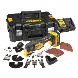 DEWALT DCS355 Multi-cutter à batterie 18V (1 x 5Ah) + set d'accessoires 35 pièces