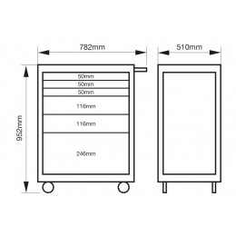SERVANTE BAHCO 1472K6BKFFSD