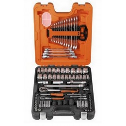 BAHCO S106 COFFRET 106 PIECES DOUILLES/CLES MIXTES/CLIQUET 1/4 et 1/2