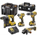 DEWALT DCK422P3T-QW kit 4 outils (3x 5Ah) 18v perceuse/visseuse/meuleuse/perforateur