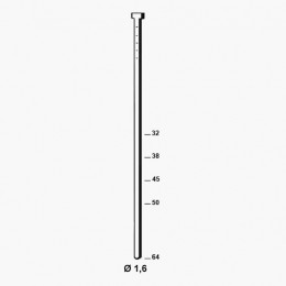 2000 CLOUS DE FINITION BRADS 16GA inclinés 20° 32 mm x 1.6 mm galva TJEP KYOCERA (sans gaz)