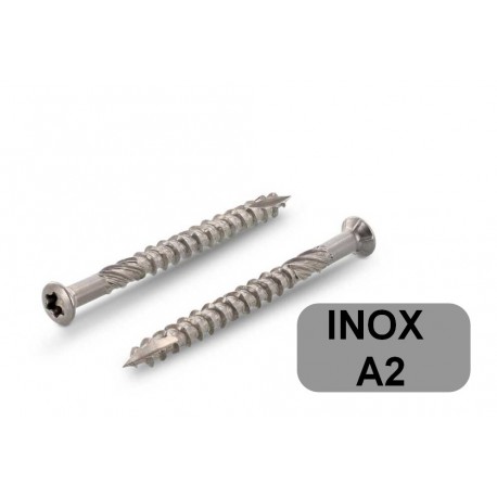 100 vis terrasse inox A2 tête réduite Torx TX25 autoforeuse