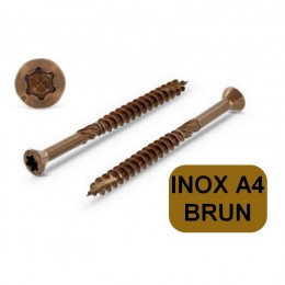 200 vis terrasse inox A4 bruni Tête réduite Torx TX25