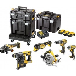 Pack DEWALT DCK685P3T XR 18V Brushless 6 Outils + 3 Batteries 5Ah TSTAK