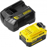 STANLEY FATMAX SFMCB14M1 V20 18V Batterie 4Ah + Chargeur Rapide