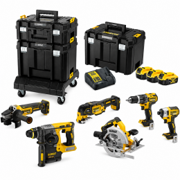 Pack DEWALT DCK685P3T XR 18V Brushless 6 Outils + 3 Batteries 5Ah TSTAK