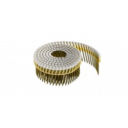 CLOUS NORFIX ROULEAUX PLATS 15/16° 2.5 x 45 crantés Inox A4 x 3150 tête bombée liaison pvc (carton détaillé)